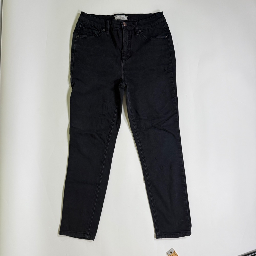 Free People Skinny Jeans Womens 28 Black Good Stretch High Rise Denim